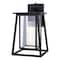 Vaxcel Blackwell 8-in. W Cage Frame 1 Light Dusk to Dawn Black Outdoor Wall Lantern Clear Glass T0608 - alternate 9